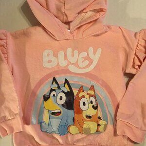 Bluey Pink Hoodie Size 5T Gently used